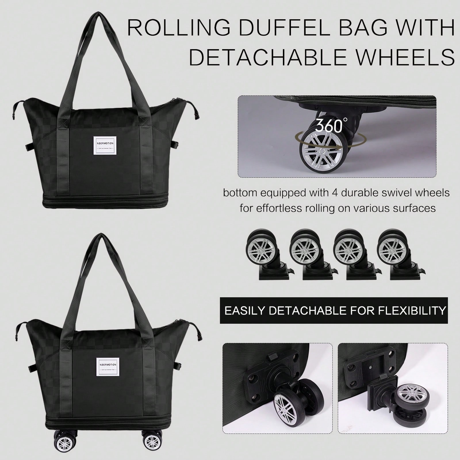 Expandable Rolling Duffle Bag  - огляд і ціна Foldable Rolling Luggage Bag