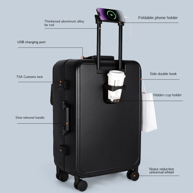 Business Luggage Computer Bag  - огляд і ціна Aluminum Frame Carry On Luggage