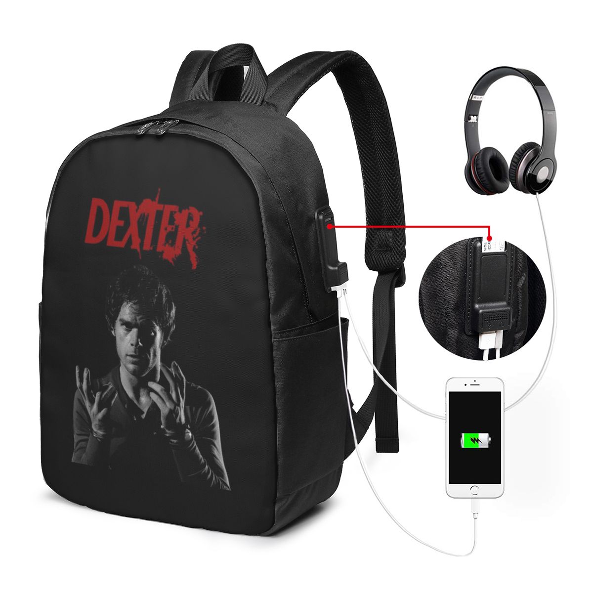 Movie Dexter Morgan Backpack T - огляд і ціна Backpacks