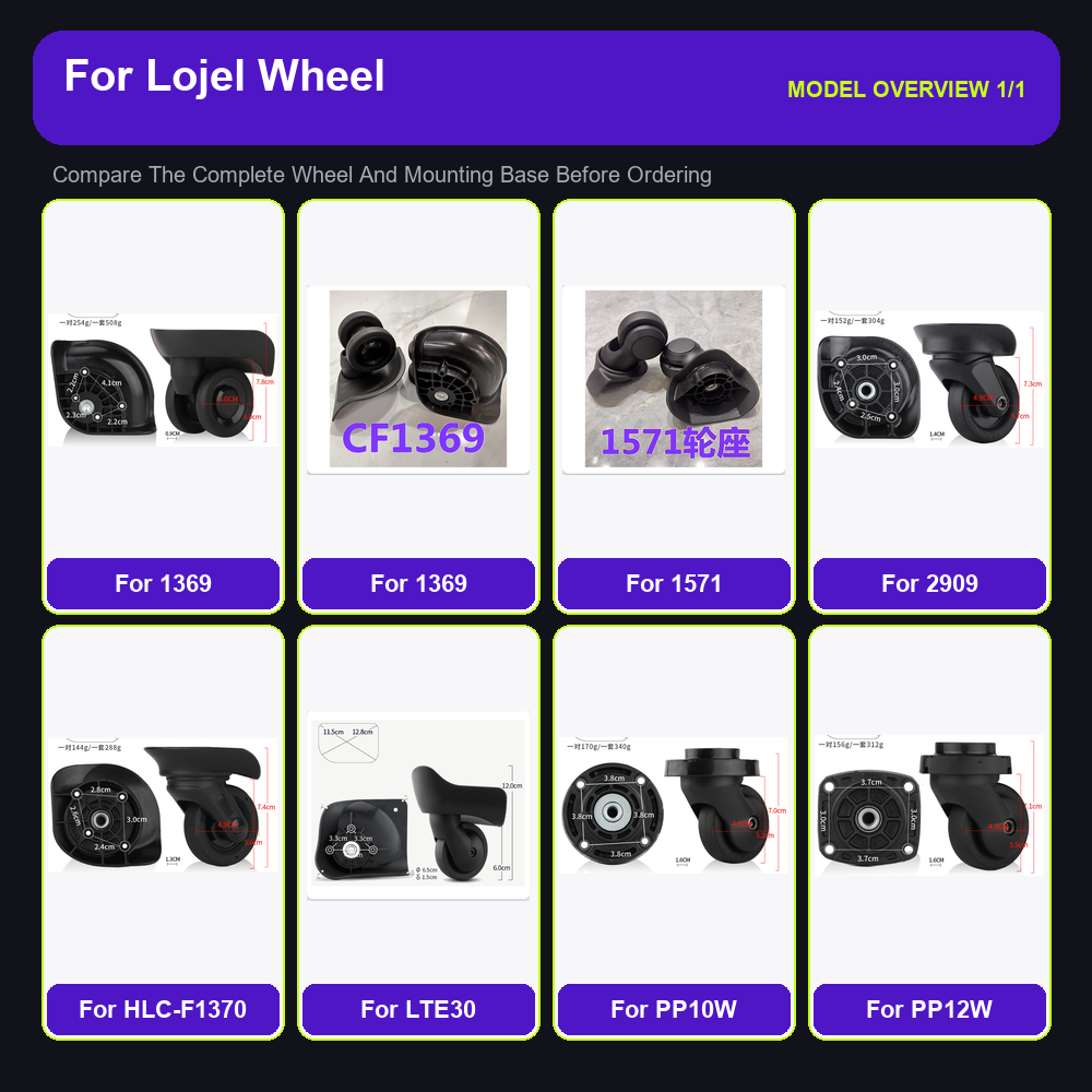 Heavy Duty Luggage Replacement - огляд і ціна Silent Replacement Luggage Wheels